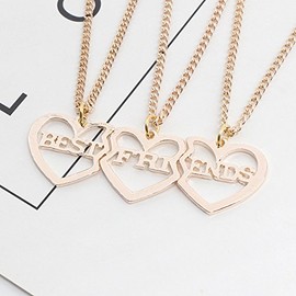YALLNASL 3 BFF Gifts Necklace Matching Heart Necklaces for Best Friends Forever Necklace for BFF Birthday Christmas Gift for Best Friend Bestie Friendship Gifts Necklaces