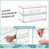 Sorbus Acrylic Storage Containers - 2 Pack, Stackable Storage Bins