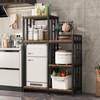 jarrvz 6-Tier Kitchen Bakers Rack, Freestanding Mini Fridge Stand Height