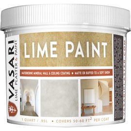 VASARI Lime Plaster & Paint | LIME PAINT | Made from Natural Lime and Powdered Marble | color: Natural White #1 (Untinted) | size: 1 Quart