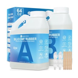 64OZ Silicone Mold Making Kit – Fast Cure, Elastic Liquid for Casting Molds