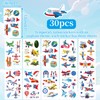60PCS Airplane Party Set, 30PCS Temporary Tattoos, 30PCS Slap Bracelets,