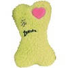 Zanies Embroidered Berber Bone Dog Toys, White