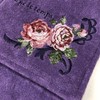 Senko Princess Purple Rose Embroidered Paper Holder Cover with Paper