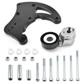 LS Swap R4 AC Compressor High Mount Bracket Kit with Belt Tensioner Fit for Chevy GMC SUV Truck Vortec Engines LS1 LS2 LS3 LS6