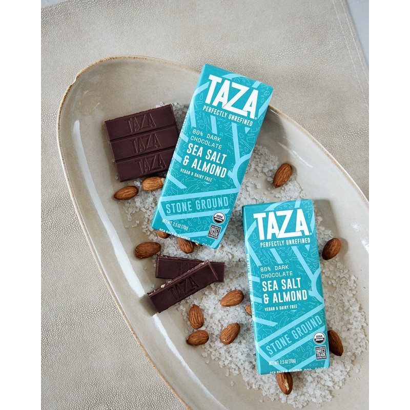 Taza Chocolate Organic Amaze Bar 80% Stone Ground, Sea Salt