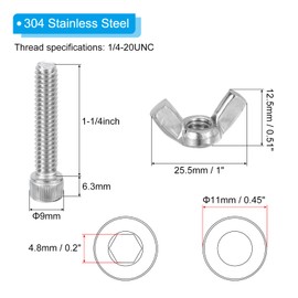PATIKIL 1-1/4" Bat Pins, 6 Sets 304 Stainless Steel Pottery Pins Fits Any Standard Throwing Wheel Head Ceramic Bat, Pottery System Replacement Pins Tool for Pottery Construction Furniture