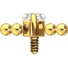 PIERCINGLINE Titanium Screw Attachment with External Thread 0.9 mm Crystal