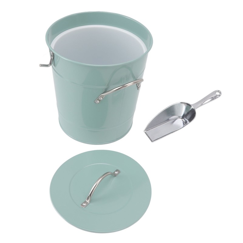 Round Ice Bucket Multipurpose Safe Galvanized Ice Buckets with Lid