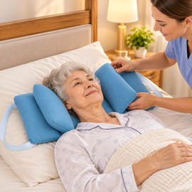 Adjustable Head Support Pillow for Bed Rest – Soft Side Positioning Cushions for Seniors and Daily Home Care