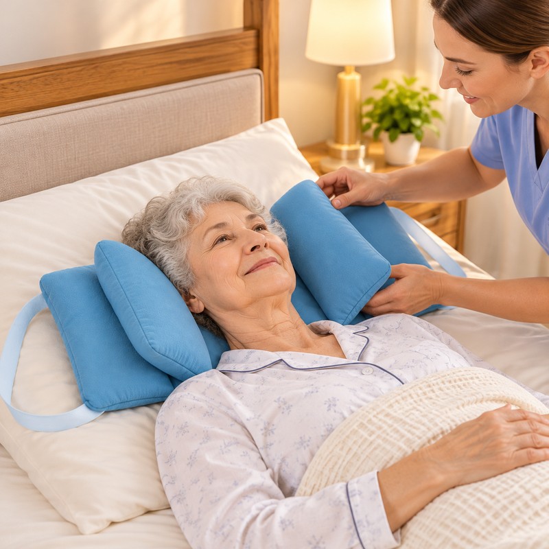 Adjustable Head Support Pillow for Bed Rest – Soft Side