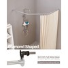 Crkmire Corner Shower Curtain Rod, Diamond Shaped [Both Sides: 22"