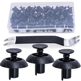Rexka 51pcs Bumper Radiator Support Splash Shield Fender Liner Engine Grill Retainer Clips 7mm Hole for Toyota Lexus 90467-07211 4Runner Avalon Camry Corolla Prius ES RX NX GX -Trim Panel Body Remover
