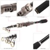 Portable Carbon Baitcasting Telescopic Fishing Rod Pole Reel Tackle Accessory1.8m