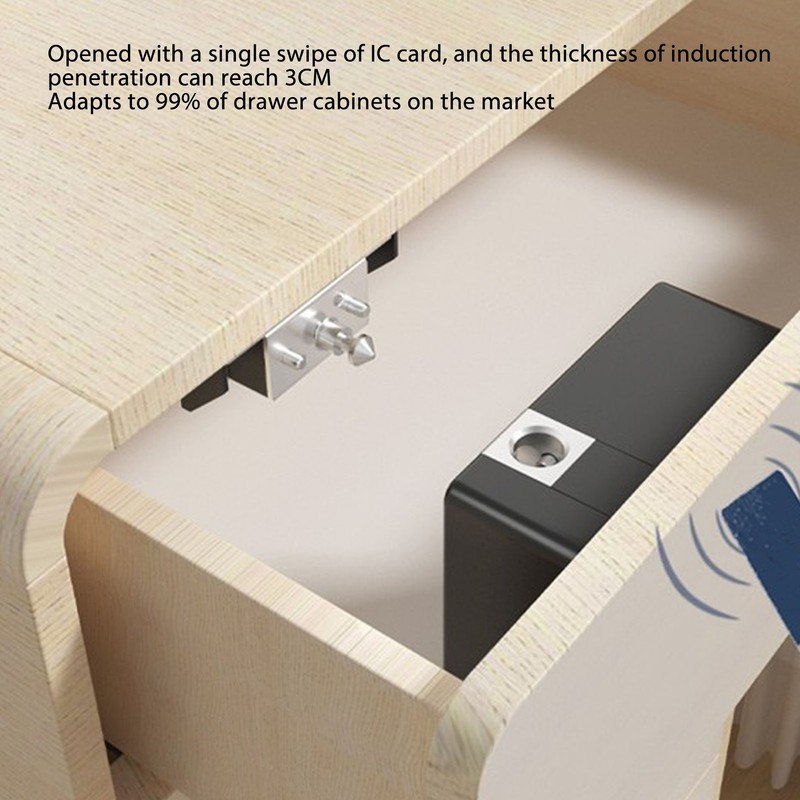 Hidden NFC Lock Electronic Drawer Locks Invisible Cabinet Lock Punch