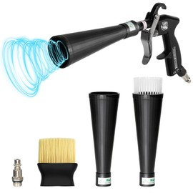 Mapaim Car Cleaning Gun with Brush,High Pressure Air Gun for Car Detailing, Dust Removal and Drying,Air Compressor Compatible Auto Cleaning Tool