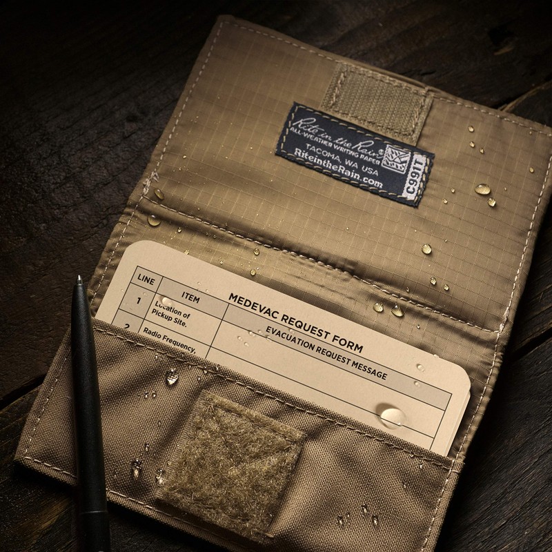 Rite in the Rain All-Weather Combat Card, 9-Line MEDEVAC, 6"
