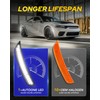 AUTOONE LED Side Marker Lights White Compatible With Dodge Charger
