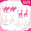 BkeeCten Frosted Animal Cookie Earring - 4 Pairs Cute Acrylic