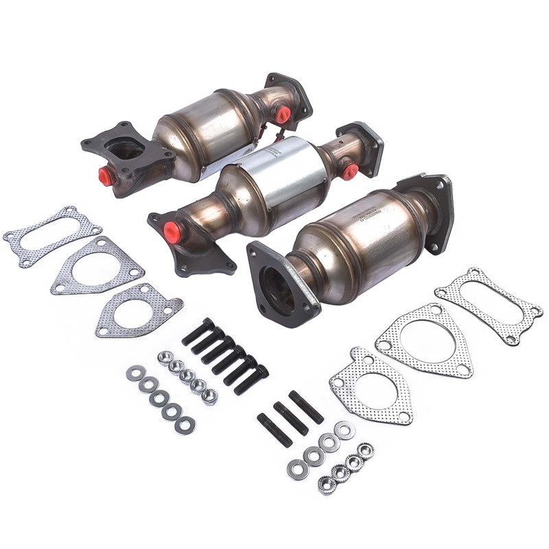 Complete Catalytic Converters (Bank1, 2 and Rear) Replacement for 2009-2015