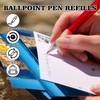 30 Pcs Ballpoint Pen Refills, Replaceable Retractable Black Ink Ballpoint