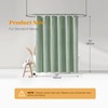 BTTN Sage Green Shower Curtain, Linen Textured Heavy Duty Thick