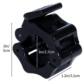 Slim Panda 1 inch Barbell Clips (Pack of 4), Non-Slip Quick Release Barbell Collars, Weight Locks Dumbbell Clips, Barbell Clamps for Fitness, Weightlifting, Strength Training