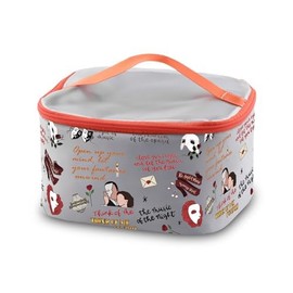 PXTIDY Opera Phantom Drama Inspired Travel Makeup Case Phantom's Mask Cosmetic Organizer Bag Musical Theatre Lover Gift