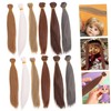 COHEALI 12pcs Heat Resistant Doll Wigs Cute Simulation Hair Extensions