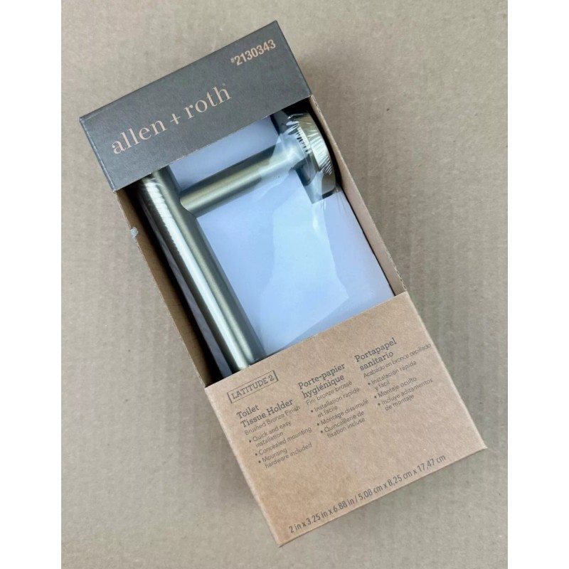 Allen + Roth Latitude 2 Brushed Bronze Toilet Paper Tissue