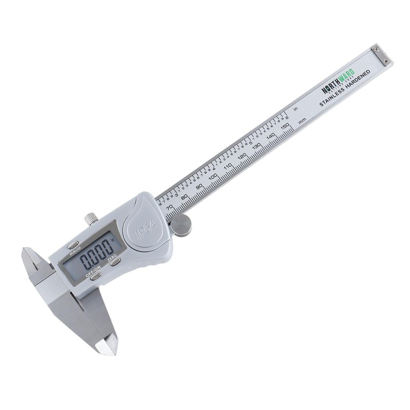 Accusize Industrial Tools Digital Caliper, 0-6''/0-150 mm Range by 0.0005''/0.01