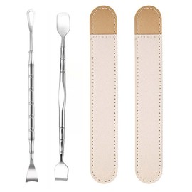 PAVIKE Blackhead Spatula [2 Pieces] Cuticle Treatment Set, Square Plug Remover, Pore Cleansing Tool, Facial Skin Care Tool, Acne, Whitehead, Keratin, etc