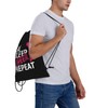 AIMASTZ Eat Sleep Cheer Repeat Unisex Drawstring Backpack Bag Sport