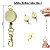 2 PCS Retractable Badge Reels for ID Card Holder. Metal