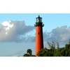 CafePress Jupiter Lighthouse Paint Effect Oval Car Bumper Sticker