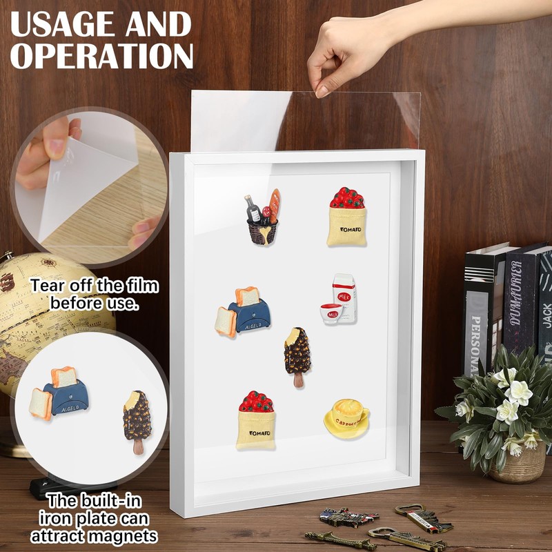 Vicenpal 2 Pcs Large Magnetic Board 16" x 12" Magnet