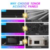 4 Pack Sound Proof Foam Panels, 48"×24"×2" Soundproof Wall Panels