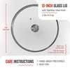 12.1-Inch Glass Lid for Victoria Round 13-Inch Cast Iron Skillet