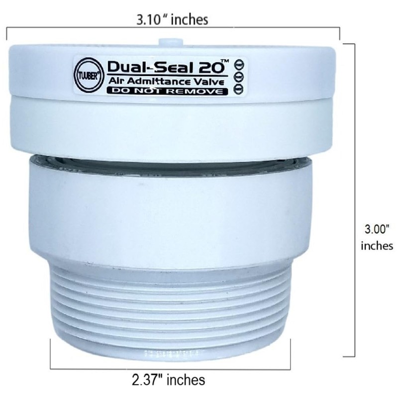 Tuuber 2-inch Vent 2X Superior Seal Air Admittance Valve
