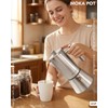 10oz 6 Cup Stovetop Moka Pot Food Grade Stainless Steel