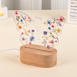 Baptism Gift for Boys Girls,Baby Shower Gifts,Butterfly Cross Night Light Gift for Baptism, Goddaughter, Godson, First Communion, Confirmation, Easter, Christmas | Christian Nursery Decor Gift