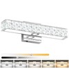 SOLFART Crystal Vanity Lights for Bathroom, 5 Color Adjustable Dimmable,16.5