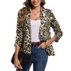 MINTLIMIT Women's Animal Printed Blazers Open Front 3/4 Sleeve Blazer