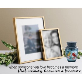 Immortal Memories Cardinal Birds Keepsake Urn - Cardinal Couple Mini Urn for Ashes - Cozy Cardinals Sharing Urn - Cardinals Memorial Token Urn with Velvet Case & Bag (Keepsake), Gray, (CC-K Keepsake)