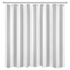 LB Grey and White Shower Curtain, Ombre, Striped, Anti-Mould, Waterproof