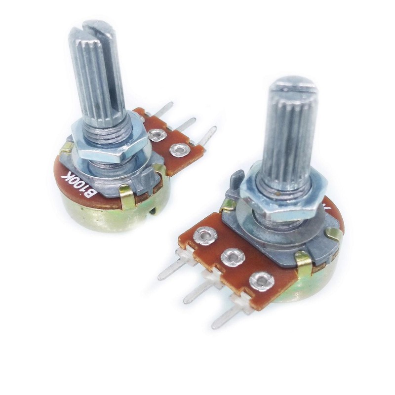 10pcs 10K ohm Linear Taper Rotary Potentiometer Panel Pot B10K