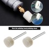 eMagTech 200PCS Wool Felt Polishing Pad 13mm Buffing Wheel Mandrel
