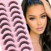 False Eyelashes Natural Russian Lashes D Curl Cat Eye Lashes