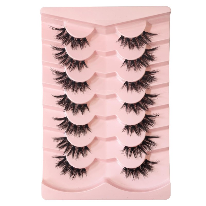 SY SHUYING Faux Mink Eyelashes 15mm with Clear Band, Fluffy