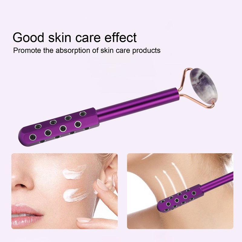 Germanium Stone Facial Massage Roller 2 in 1 Facial Skincare